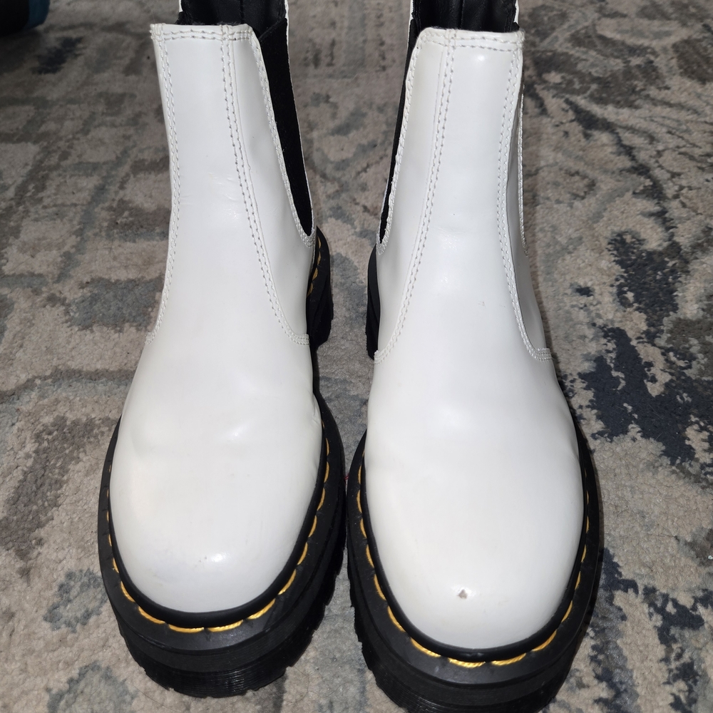White Chelsea Boots